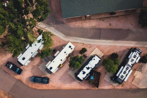 Aerial shot of RV Sites