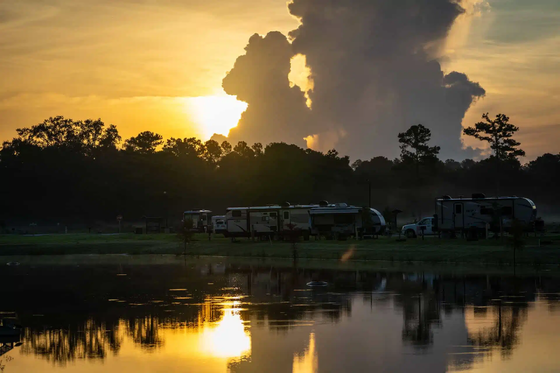 RV Sites at sunset