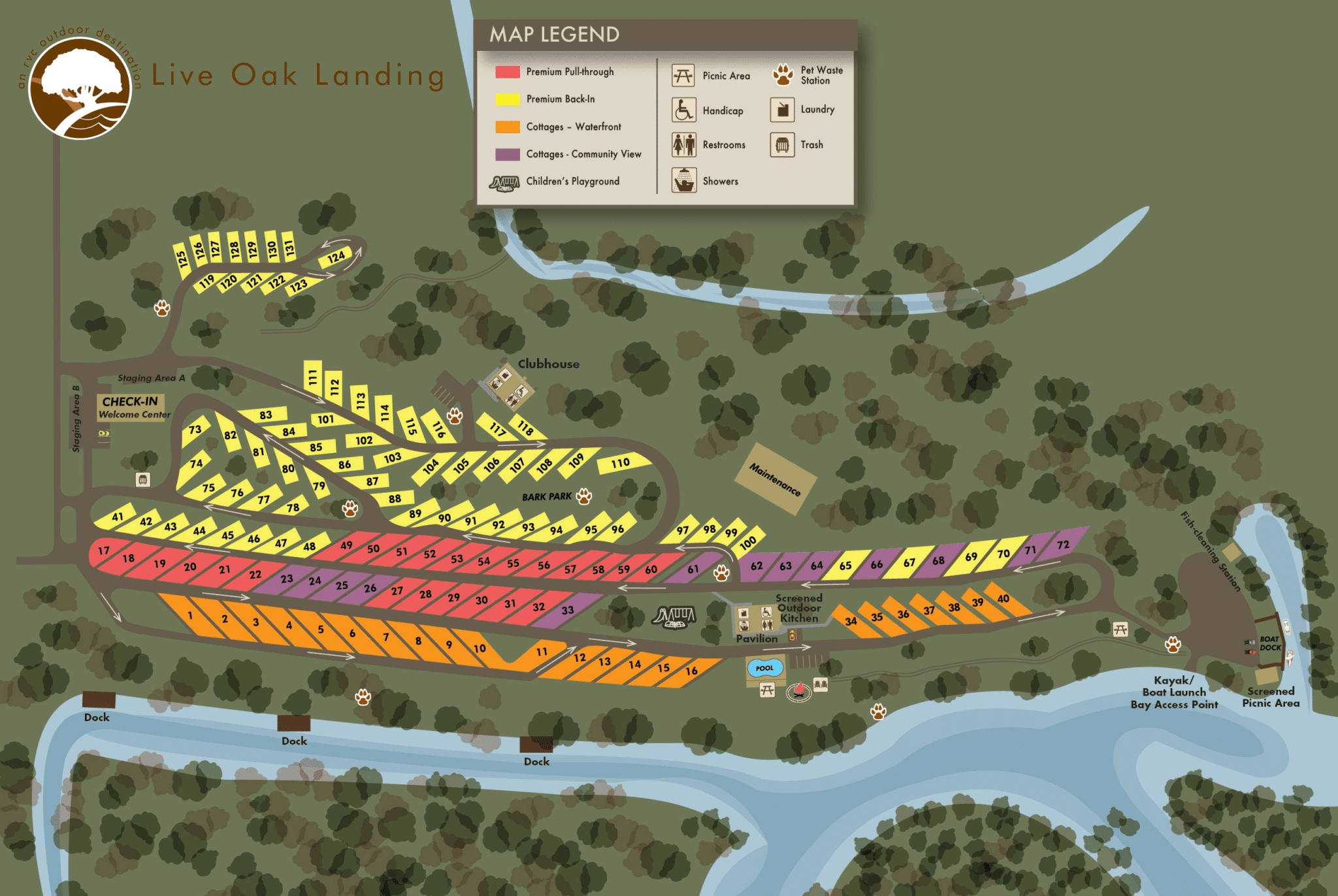 Property Map at Live Oak Landing - Live Oak Landing Rv Campground Map Near Destin Fl 