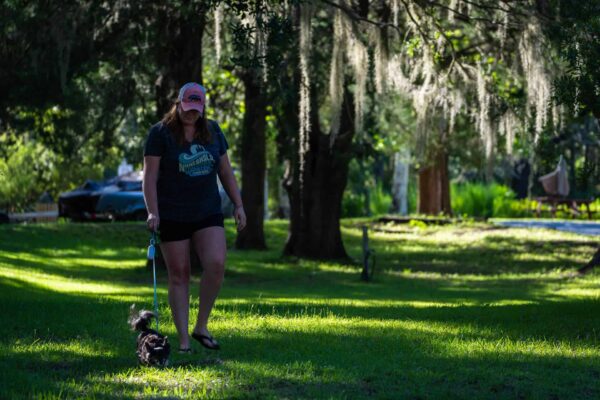 Woman with dog