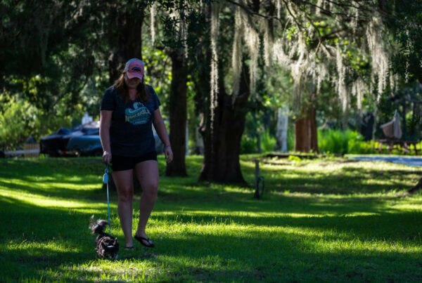 Woman with dog