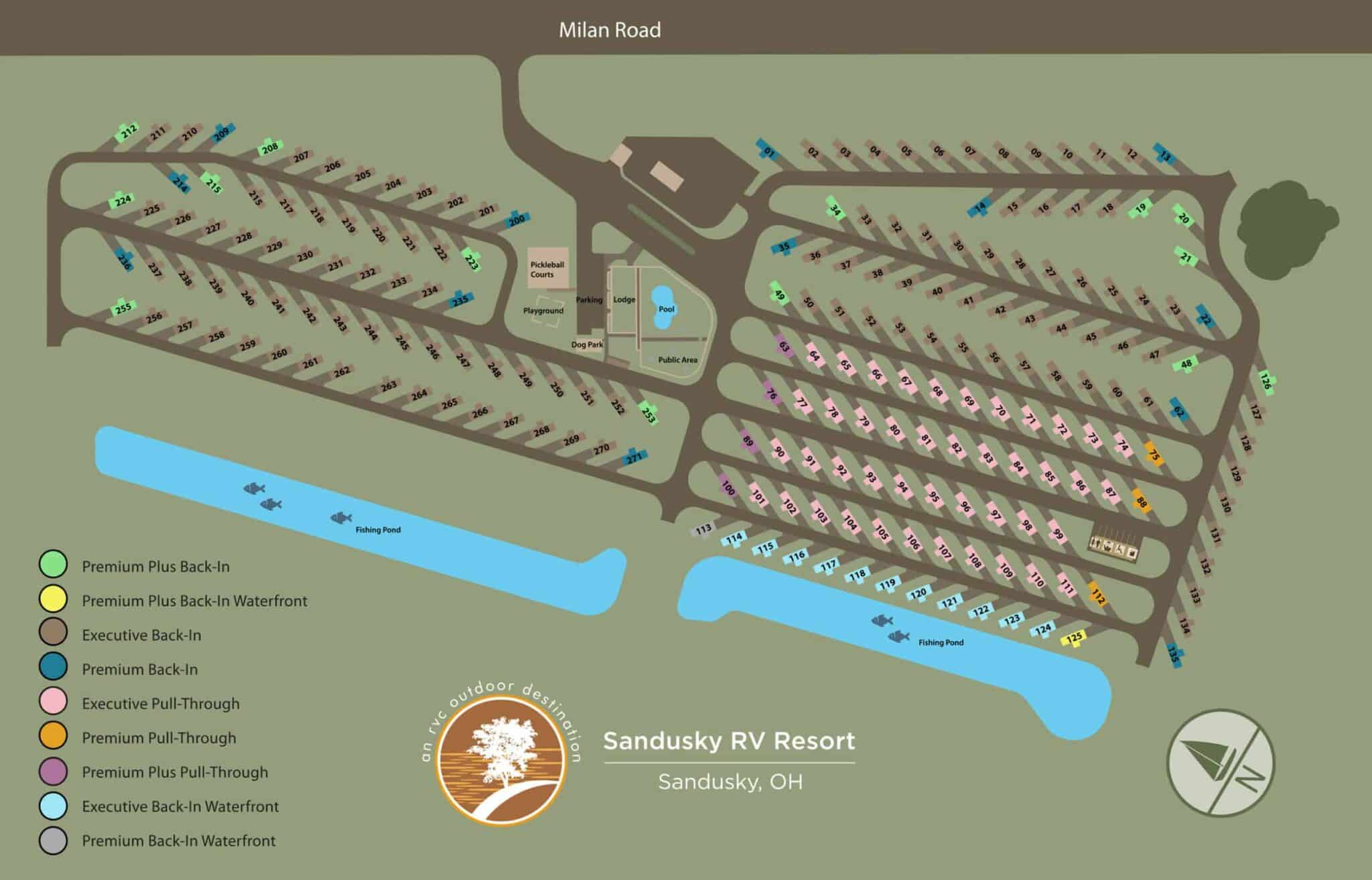 Resort Map Sandusky RV Resort RV Resort near Cedar Point