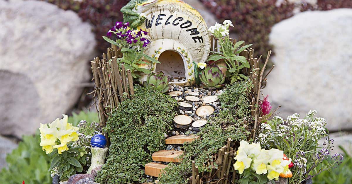 Fairy houses natural crats for kid campers
