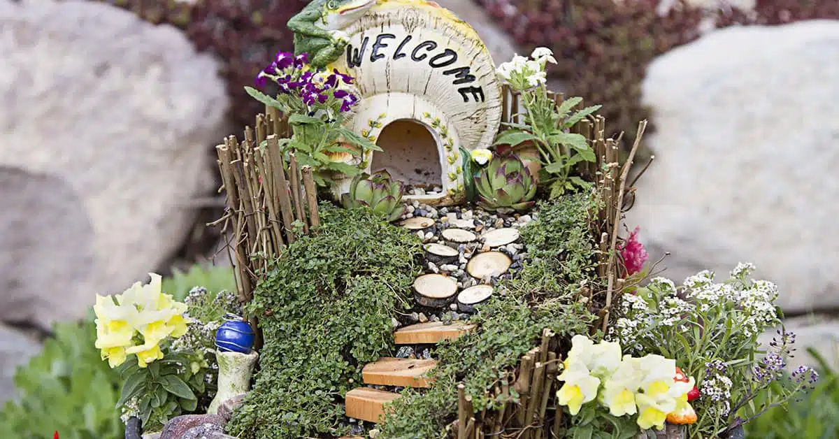 Fairy houses natural crats for kid campers