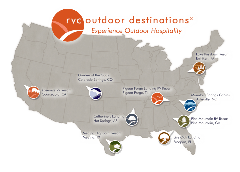 RVC Outdoor Destinations Resort Map - survey