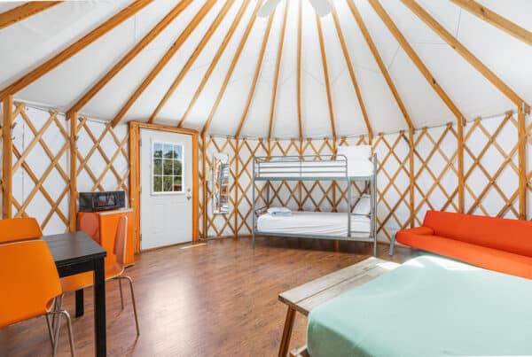 interior yurt photo at yosemite rv resort