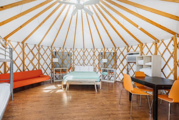 interior yurt image at yosemite rv resort